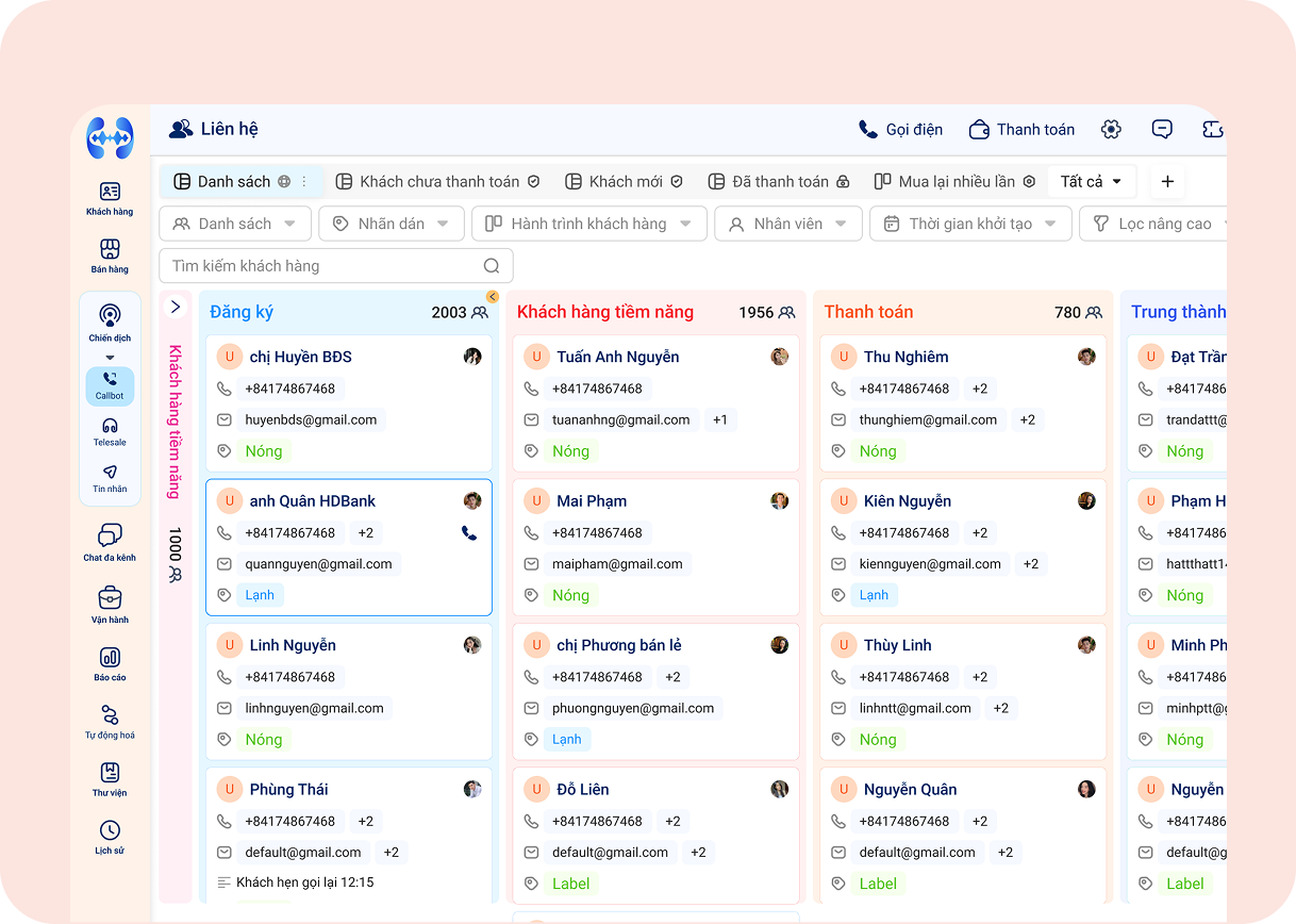 CRM Dashboard preview